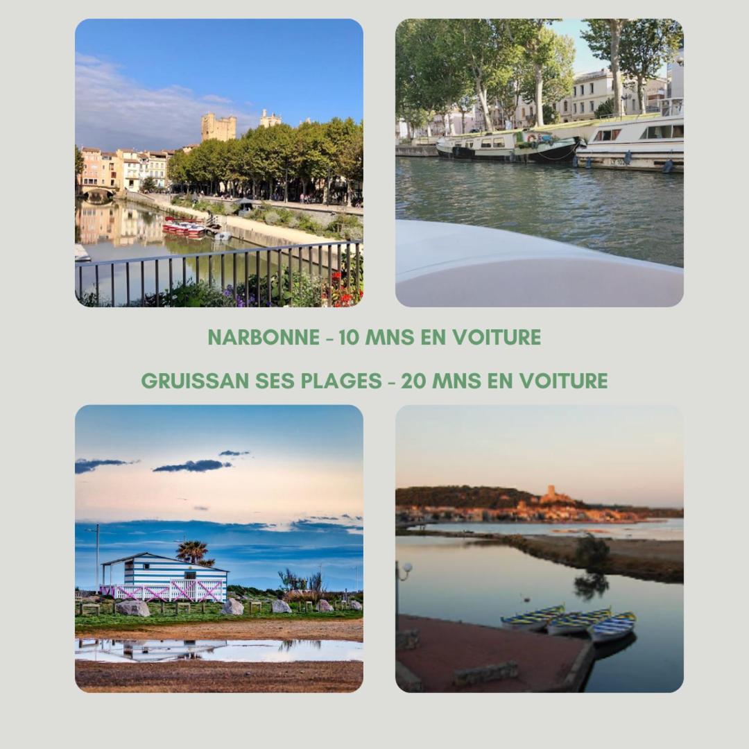 Notre Maison Aux Volets Bleus Ouveillan Buitenkant foto